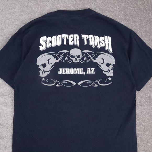 VTG Bald Eagle Nature Animals Biker Large Blue Short Sleeve T-Shirt - Picture 9 of 9